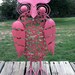 Hoot Hoot Tall Pink Metal Owl / Whimsical
