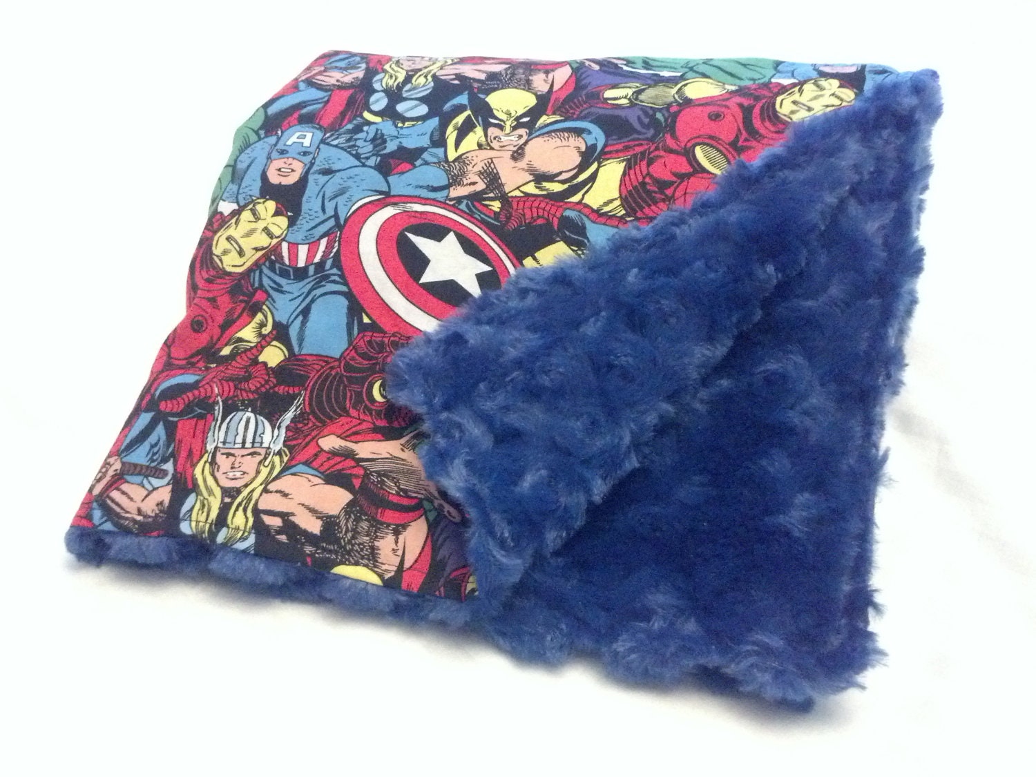 Custom Baby Toddler Blanket Marvel Comic Book Characters