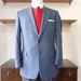 Vintage Andover Shop Mid-Blue Wool, Silk, and Linen Blend Sport Coat 42 L. Made in Canada.
