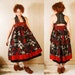 Bohemian gypsy dress Babydoll dress Empire dress Pixie dress Gothic dress Russian dress Festival dress Red black dress Floral dress