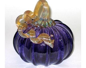 Hand Blown Glass Pumpkin