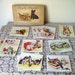 vintage folded notes puppies & kittens c1950s