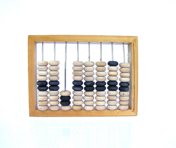 20 x 25 x 5 cm wooden abacus