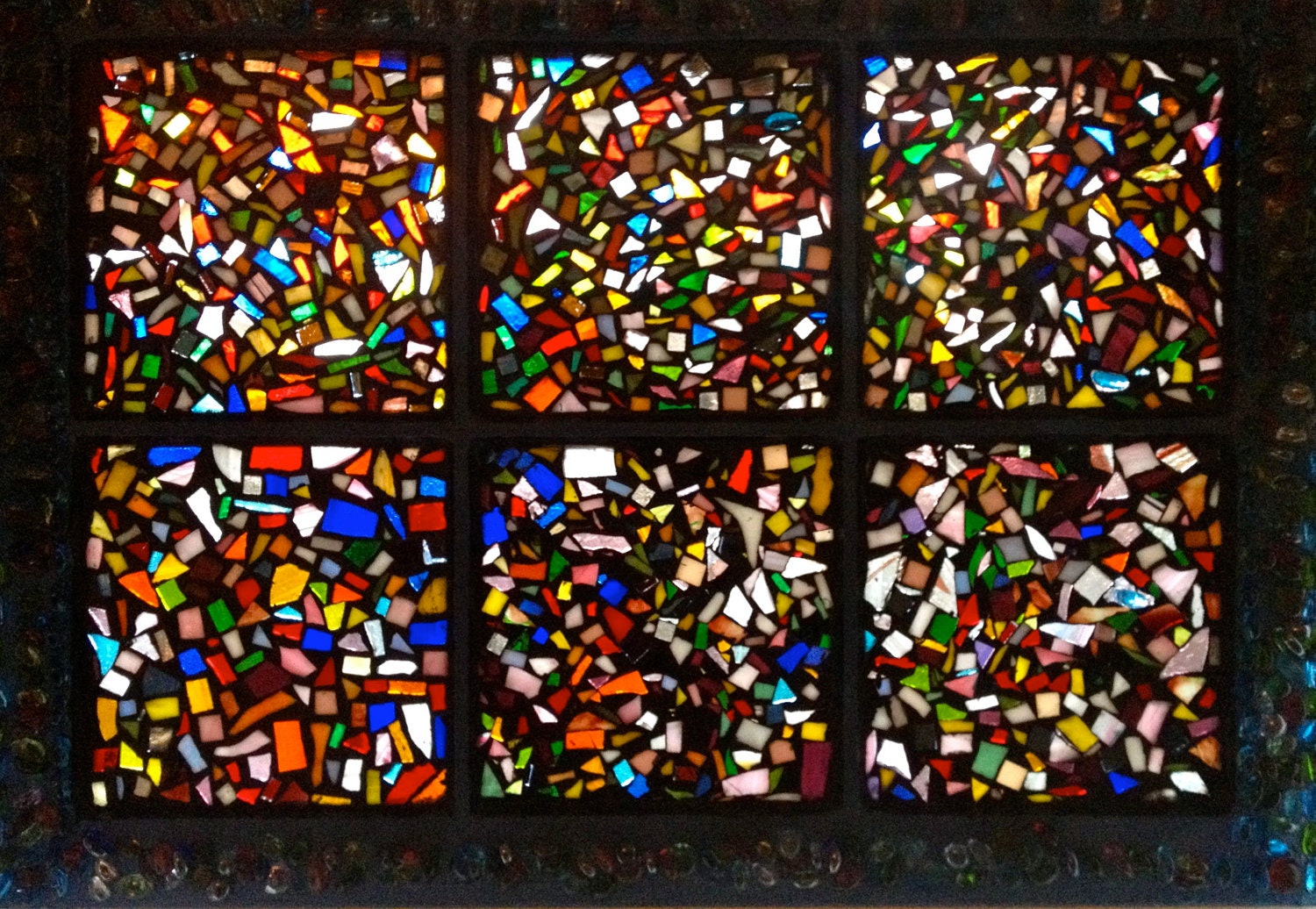 Mosaic Stained Glass Confetti Style Vintage by KristisWhimsey