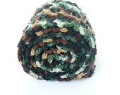 Crochet Camo Shell Stitch Scarf in Sport Weight