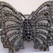 RESERVED Swarovski Black & White Austrian Crystal Brooch
