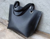 Leather tote bag, Womens shopping bag, Black bag, MADE TO ORDER Leather tote bag, Womens shopping bag, Black bag, MADE TO ORDER