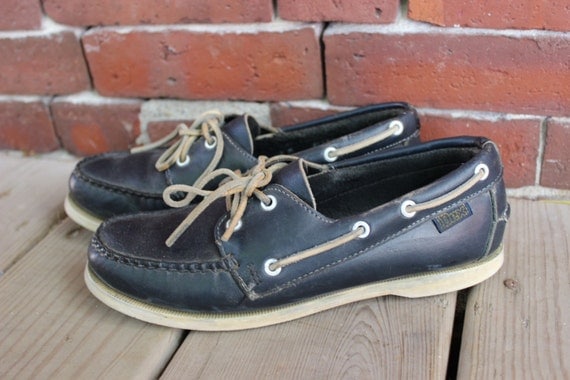 80's 90's Navy DEXTER Boat shoes blue sz 6 made in USA