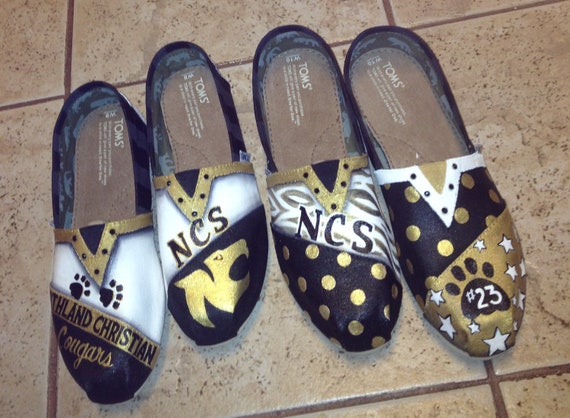 Items similar to School Spirit Shoes hand painted on Etsy
