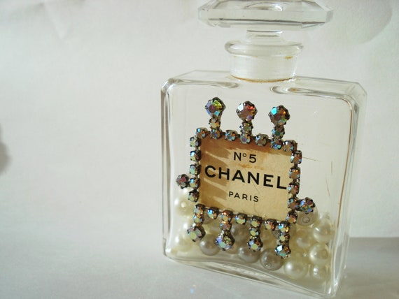 Vintage Authentic Chanel No 5 Parfum Perfume Bottle Aurora