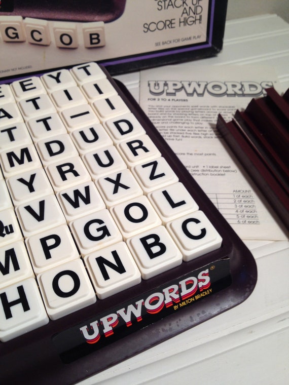 UPWORDS Game by Milton Bradley Vintage Up by TheVintageBirdNest