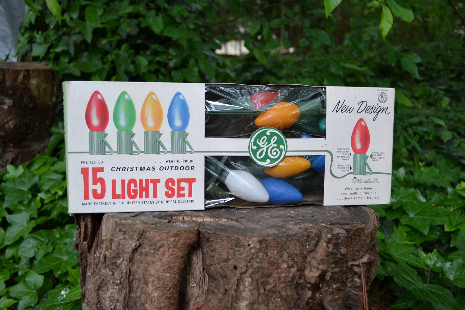 Vintage General Electric Outdoor Christmas Lights 15 Light