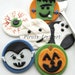 Edible Halloween cupcake toppers - MONSTERS - Fondant cake decorations Halloween Cupcakes (6 pieces)