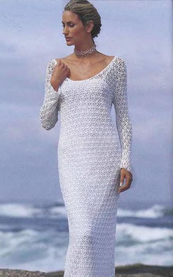 Wedding elegant crochet women dress by AsDidy on Etsy