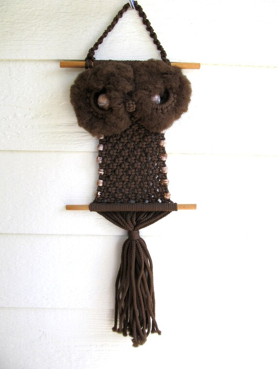 Macrame Owl Wall Hanging by FromSomeonesAttic on Etsy