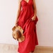 Sexy...Red Maxi Dress Cotton