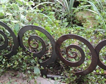 Alternate Spiral Garden Stake, Steel Garden decor, planter edge, Garden edging
