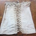 1880 Antique Corset with lace trim // Lace up back with hook & eye front