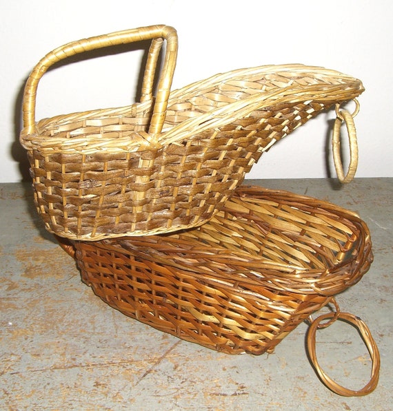 Vintage Wine Basket Wicker Wine Serving Basket Bottle Holder