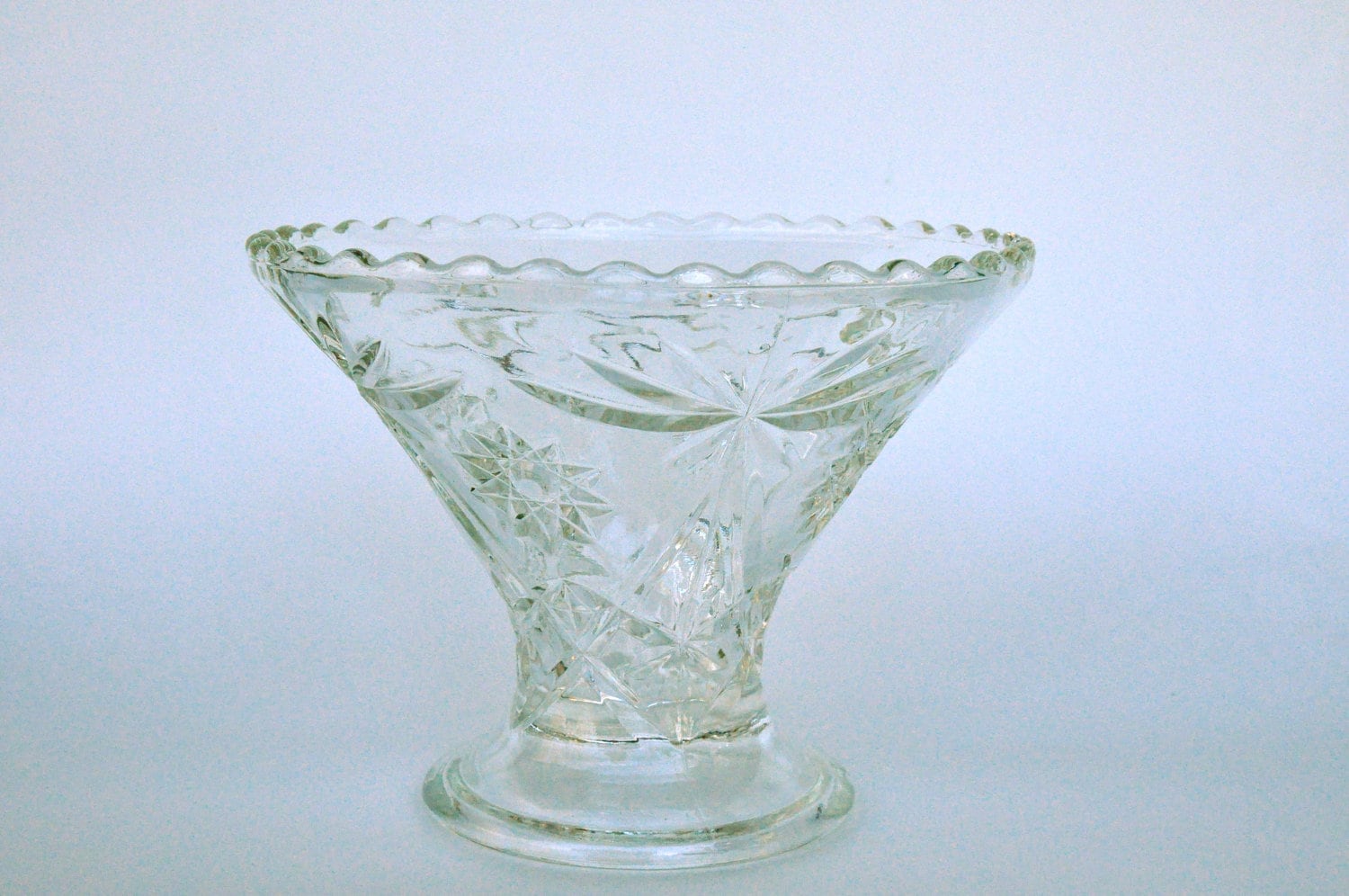 Vintage Cut Glass Punch Bowl Set