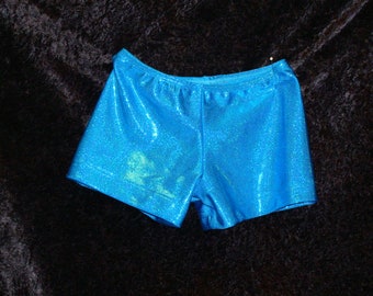 Gymnastics, Dance or Cheer Shorts - Turquoise Twinkle