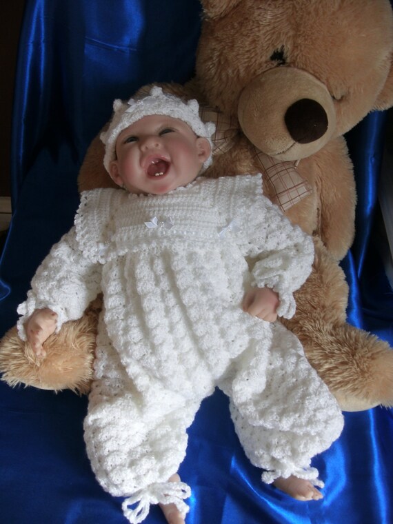 Crochet Boys Christening Outfit to fit 03 Month Baby Or