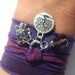 Tree of Life Silk Wrap Bracelet Yoga Jewelry Purple Kabbalah Gift For Her Christmas Birthday Necklace Earthy Unique Gift Under 50 Item Z50