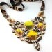 bib leopard necklace bib prom necklace bib party necklace bib golden necklace leopard necklace yellow bib necklace