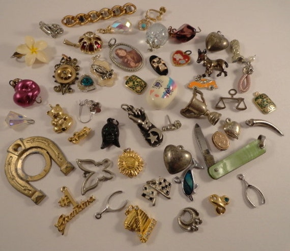 Vintage Antique Charms Trinkets Treasures for Altered Art or