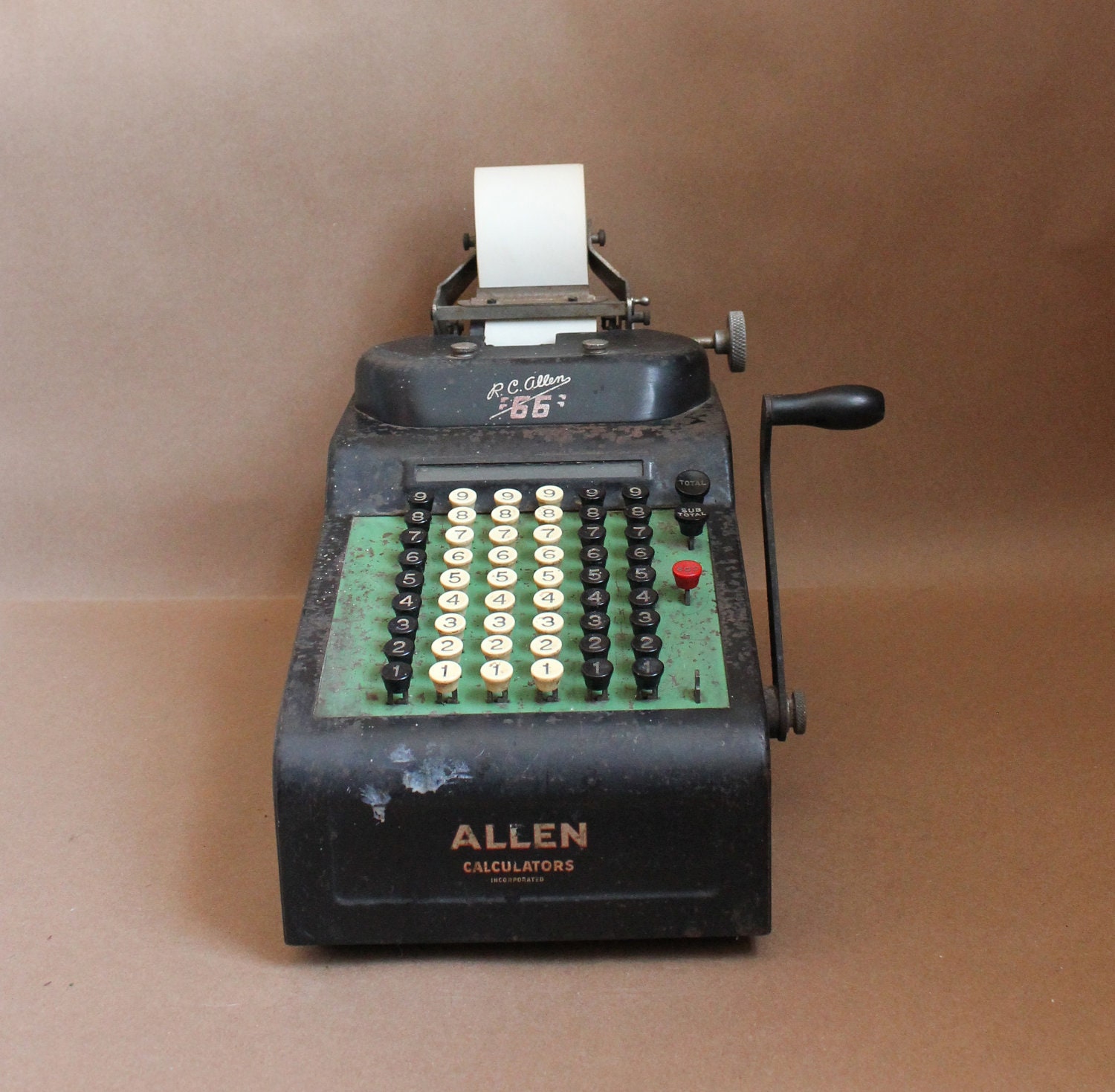 Vintage R C Allen '66' Calculator Industrial Office