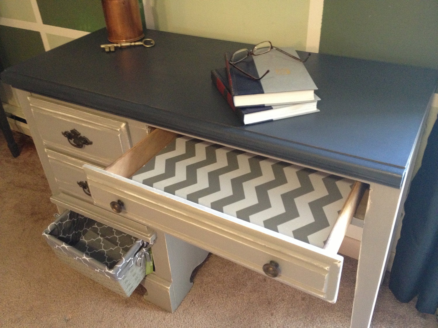 Small Painted Distressed Desk