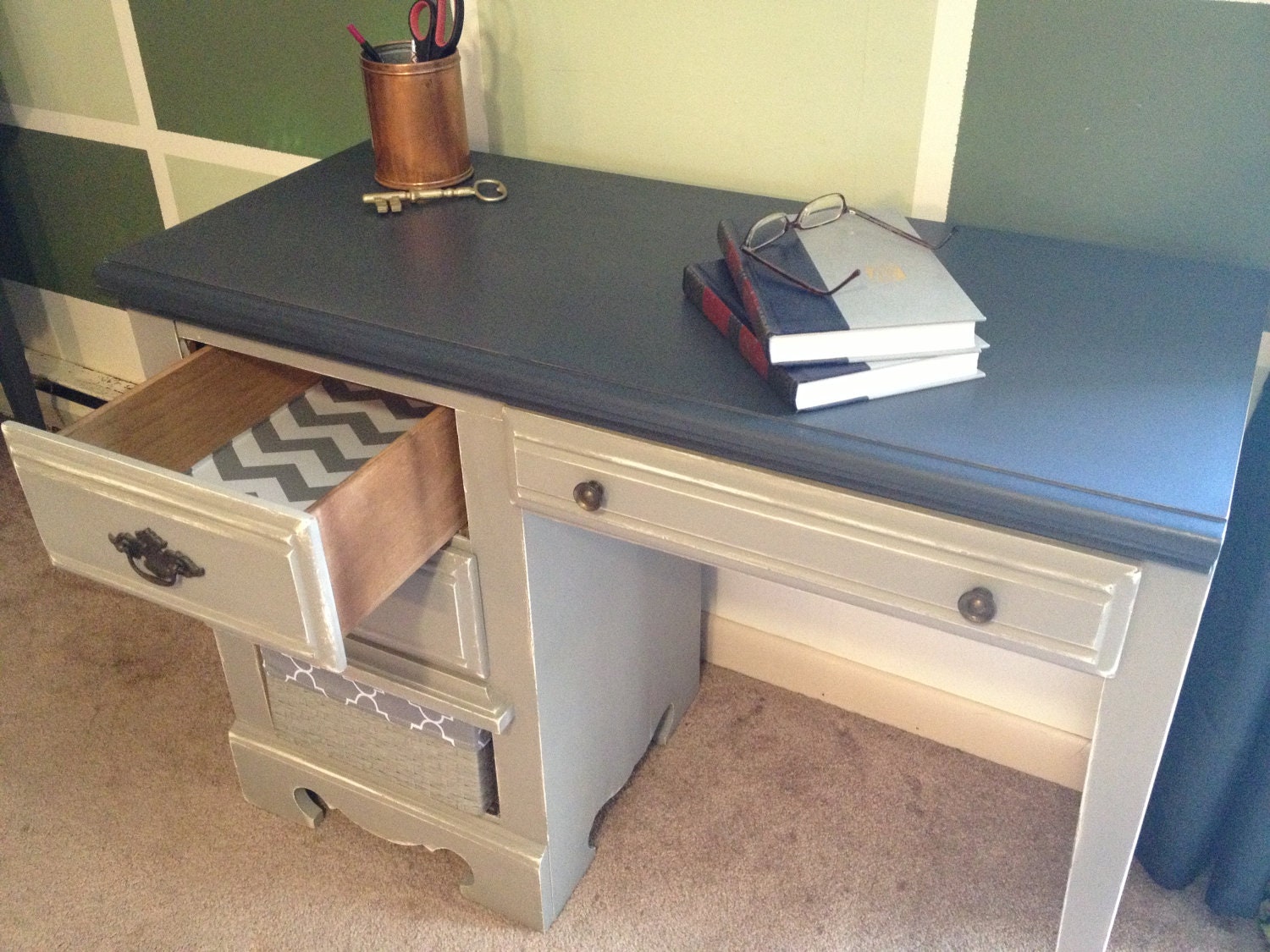 Small Painted Distressed Desk
