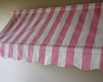 14 1/2" High and 71 to 120" Wide Custom Made Indoor Awning (Choose from Available Fabrics or Provide Your Own Fabric)