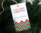 Chevron Christmas Tags Printable Personalized Holiday Product Labels Packaging Il_170x135
