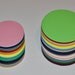 120 Die cut Circles, 1.5 and 2 inch Cardstock Circles in rainbow, NO.60