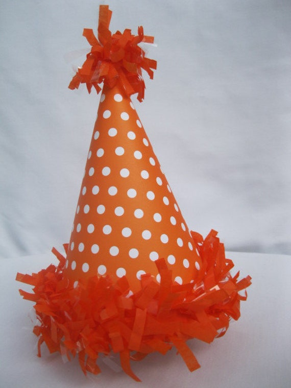  Party Hats 5 pack Orange 