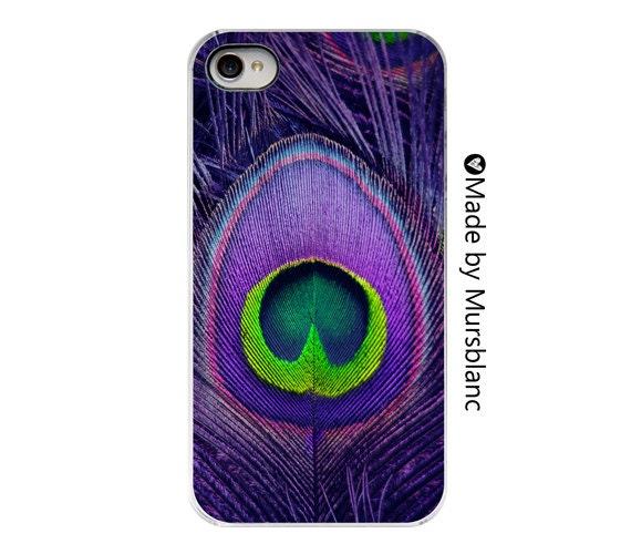 Items similar to Iphone 4 Case. Peacock. Peacock Feather.Purple.Green ...