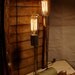 Rustic Natural Lighting Industrial Lighting Wood and Steel Table Lamp by Stonehill Design