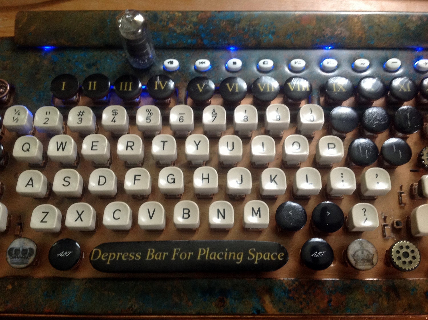 Steampunk 'copper' keyboard