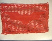 Bat table cover decoration placemat centerpiece crochet handmade