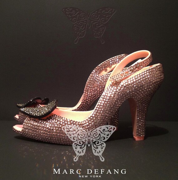 Items similar to Glamourous Crystal Heels with Crystal Sweetheart