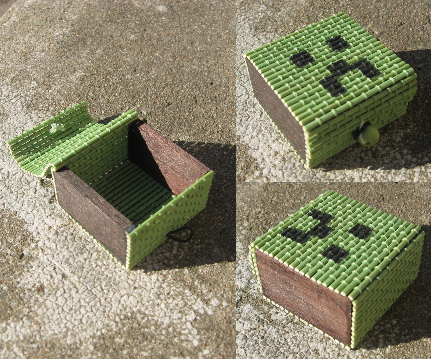 Minecraft inspired Creeper Box Eco friendly
