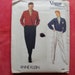 Vogue vintage sewing pattern 1055 by designer Anne Klein for misses size 14 jacket, pants and skirt