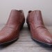 1980s Light Brown Western Style Snakeskin Booties