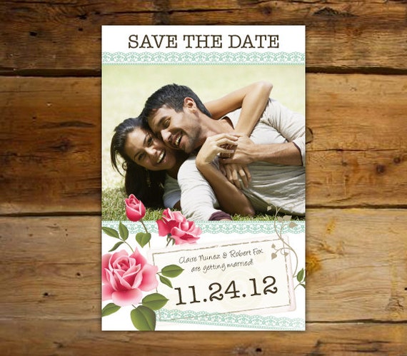 items similar to save the date shabby chic antique roses on etsy items similar to save the date shabby chic antique roses on etsy