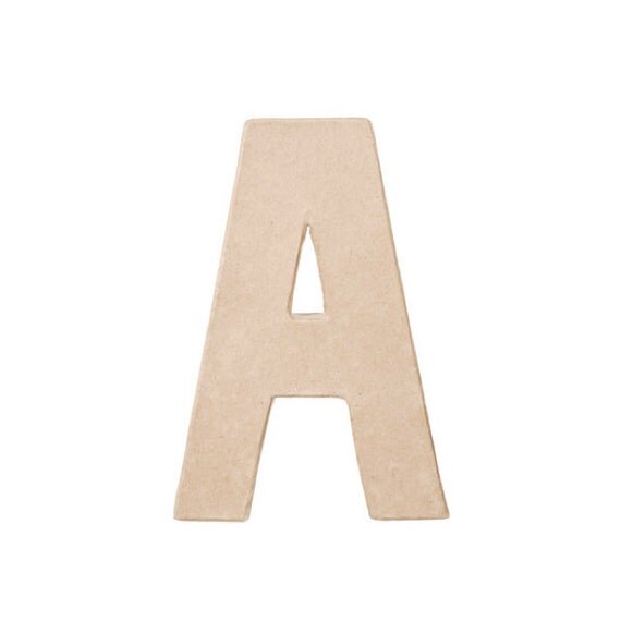 8 Inch Paper Mache Letter A - Craft and Party Supplies Il_570xn