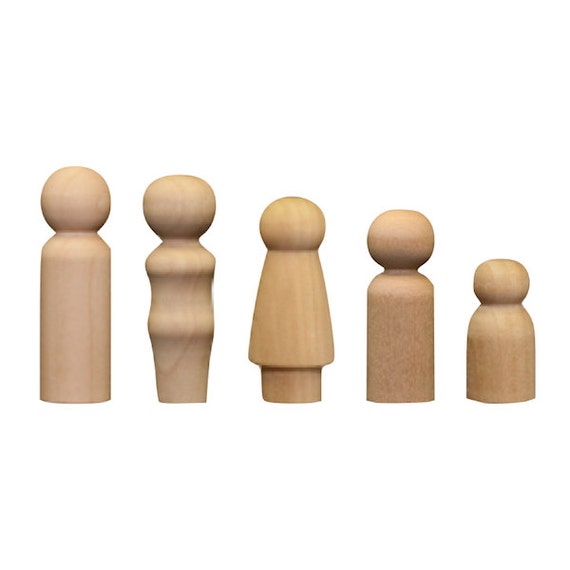 Wood People - Wood Peg Family - Wood Game Pieces Il_570xn