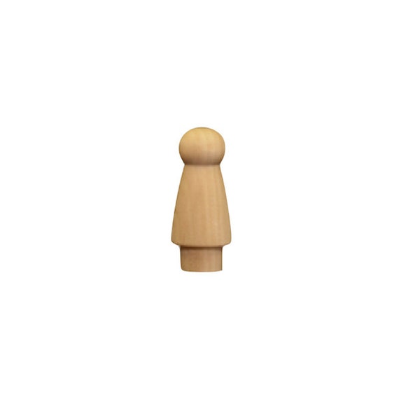10 Wooden Little People - Wood Peg Girl with Skirt 2 Inch - Woodworking Craft Party Supplies Il_570xn