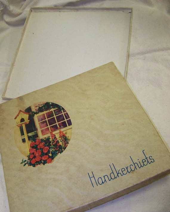 caughtt nude vintage handkerchief box