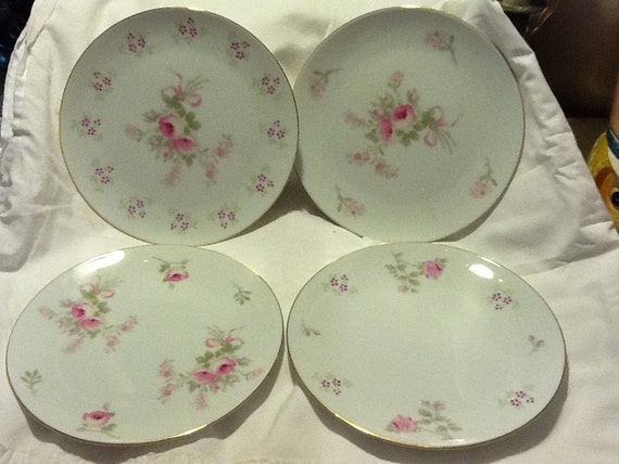 shabby chic dessert salad plates floral roses shabby chic dessert salad plates floral roses